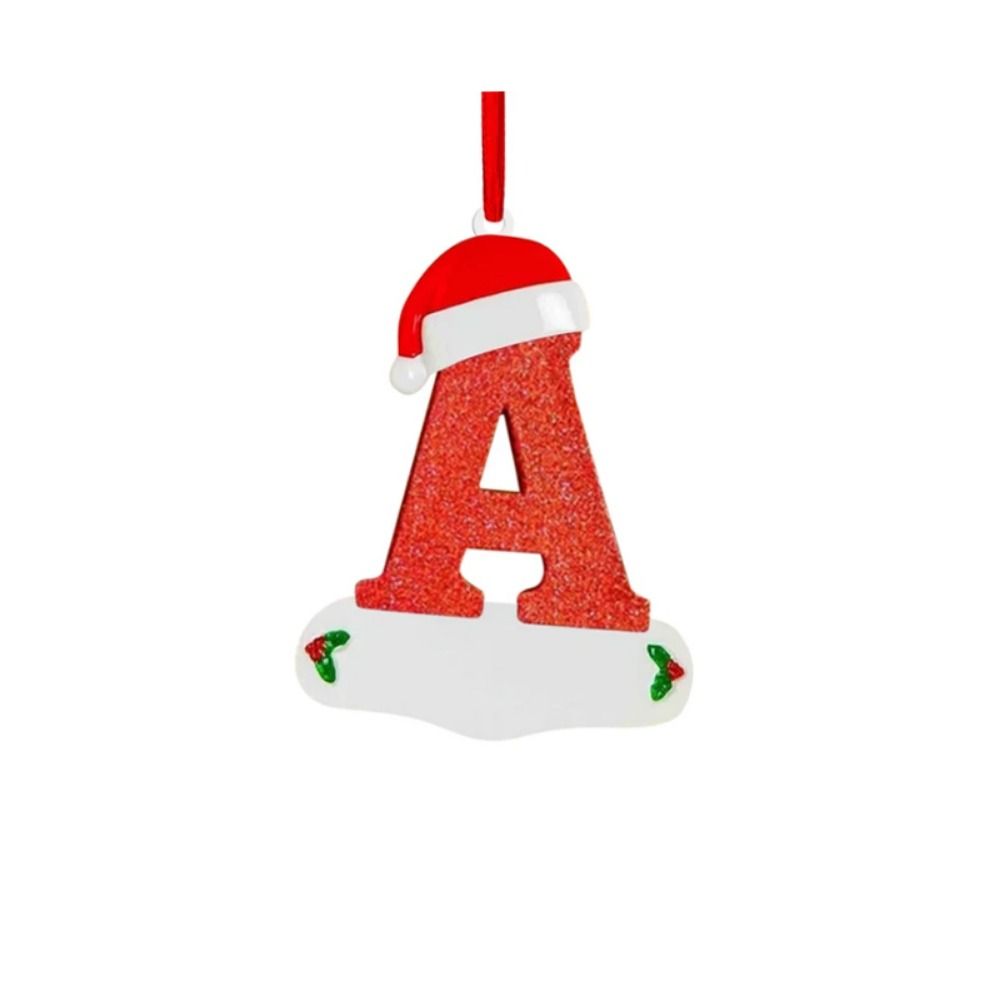 26 Letters Christmas Wishing Tree Pendant A-Z Xmas Tree Blessing Letter Pendant  DIY Decoration