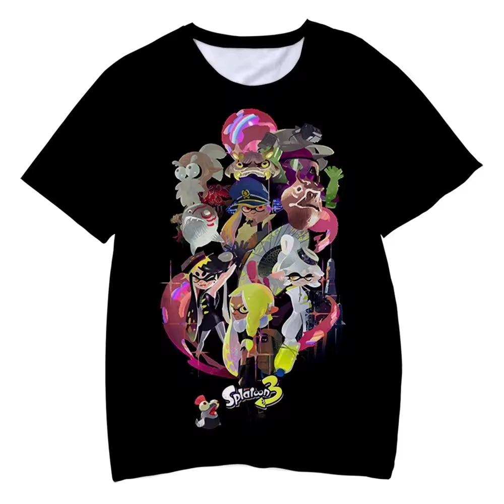 Anime Graffiti Game 3D Print T-Shirt Men’s Fashion Loose Short Sleeve Harajuku Style Top