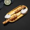 4/8/20Pcs Stainless Steel Flatware Cutlery Set Wood Bamboo Root Handle Dinnerware Knife Spoon Fork Tableware Kitchen Silverware