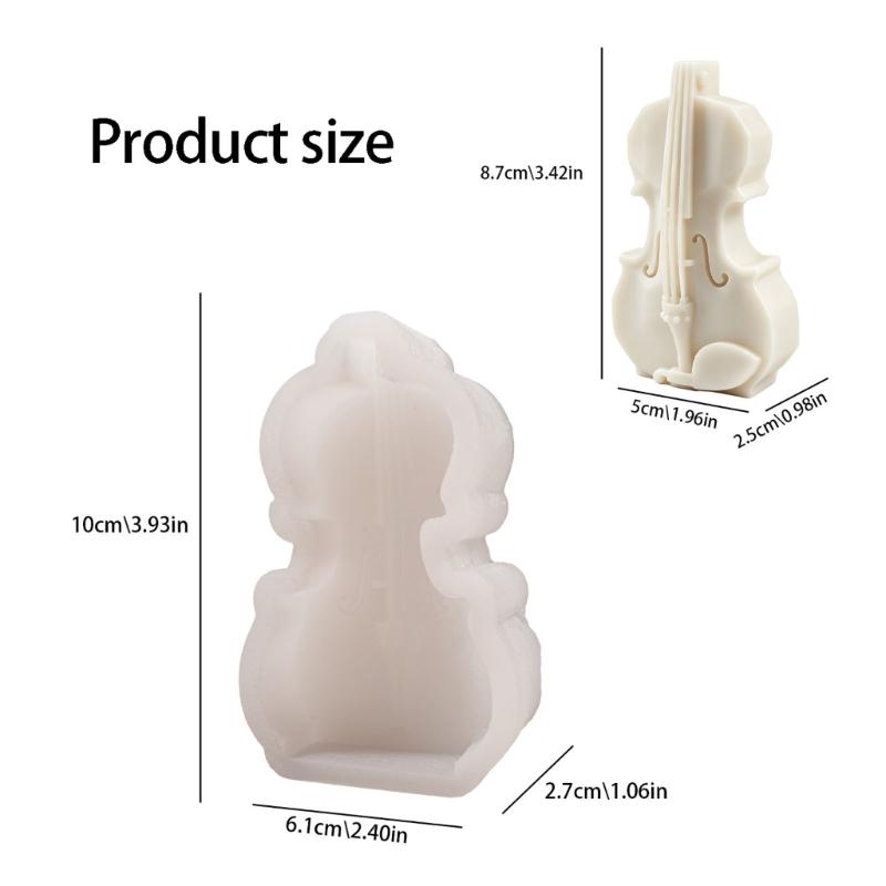 Violin Shape Silicone Molds Food Grade Silicone for Resin Casting Handmade Soap Making Candle Gypsum Statue Ornament