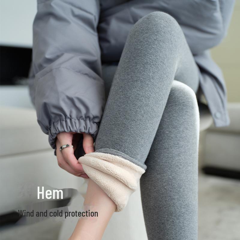 Tall Women's High-Waist Velvet-Lined Lambskin Leggings - Extra Thick, All-Match Winter Warm Pants (2024).