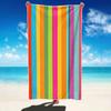 Vibrant Rainbow Stripe Print Beach Towel Multicolor Geometric Vertical Striped DesignQuick Dry Soft Beach Blanket for Summer