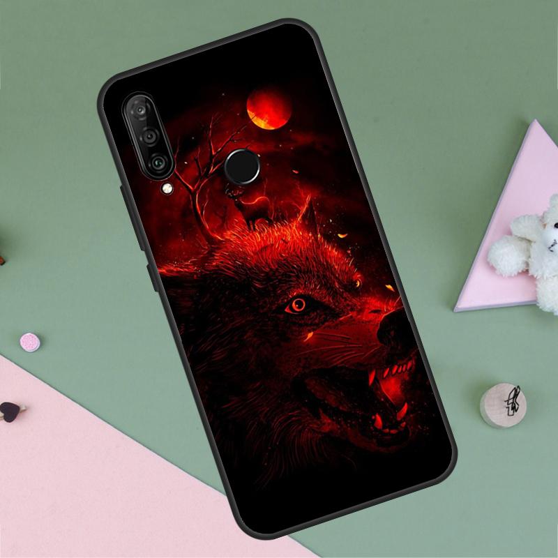 Angry Wolf For Huawei P20 P40 Lite P60 P30 Pro Nova 5T 9 10 SE 12s 12i 11i Y90 Y70 Y60 Y61 Y72 Y91 Case