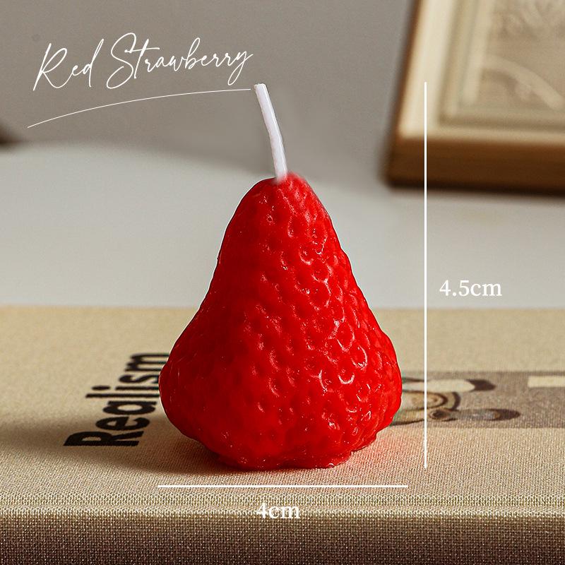 Strawberry Scented Soy Wax Candle - Cute Handmade Gift for Birthdays & Parties