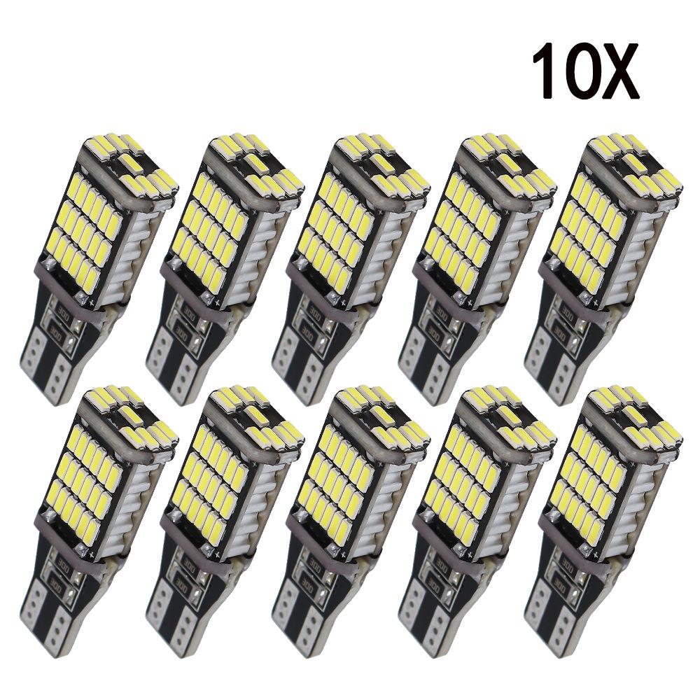 10Pcs High Bright T15 LED Turn Signal Light, 45 SMD Chips, White/Amber/Red 3 Colors, CANBUS Error Free Flicker-Free Car Brake Reverse Lamp T15 красный