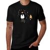 Unisex Winter Christmas Cute Penguin And Christmas Trees Tshirt Casual Breathable Short Sleeve Top Tshirt