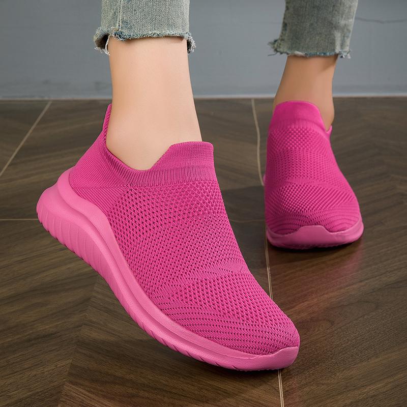Women’s Moccasins Loafers High-top Casual Slip on Walking Shoes Summer Men’s Slip-ons Lightweight Socks Shoes for Mother Large Size 36-45