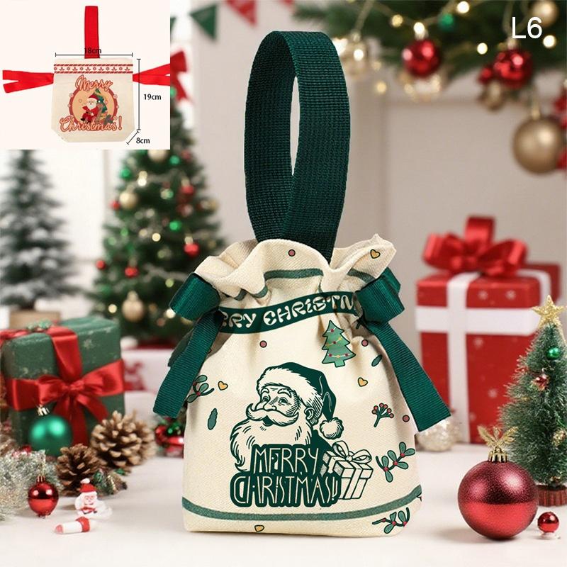 1Pc Christmas Gift Bag Cartoon Apple Candy Packaging Box Party Supplies Christmas Gift Wrapping Boxes Candy Storage Bags
