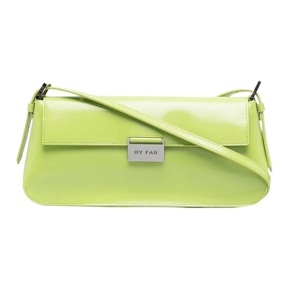 

New By Far Matilda Leather Shoulder Bag Women s Green 22CRMDLSLMWMED 30.0*5.1*15.0CM
