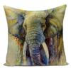 Vintage Style African 3D Animals Elephant Decorative Pillows Case Polyester Sofa Cushion Cover For Living Room Decoration