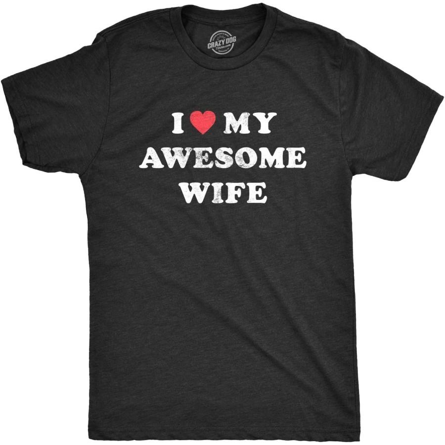 

Mens I Love My Awesome Wife T Shirt Funny Marriage Sarcastic Gift for Husband XXXXXL різнокольоровий
