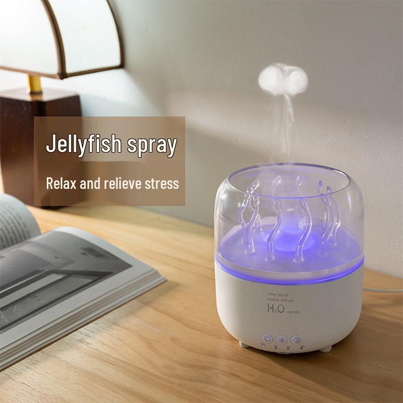 Kwallen Aroma Diffuser & Luchtbevochtiger - Etherische Olie Spray Lamp voor Slaapkamer Sfeer