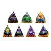 Energy Generator Orgone Pyramid Amethyst Peridot Healing Natural Crystal Reiki Chakra Generator Orgonite Pyramid Meditation Tool