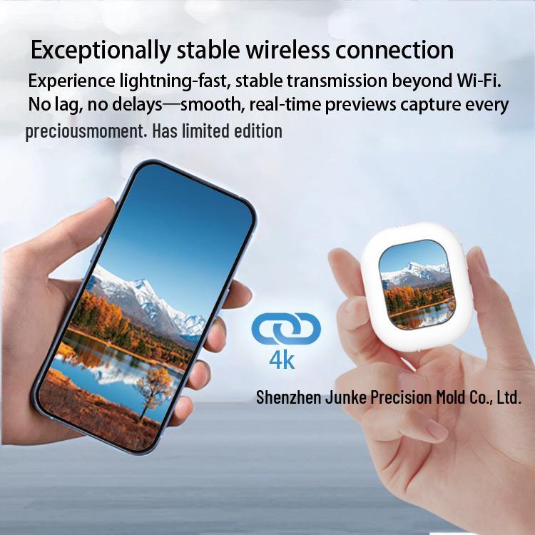 Wireless Screen Mirroring & Selfie Camera for Android/Apple: Rear Magnetic Device for Live Streaming