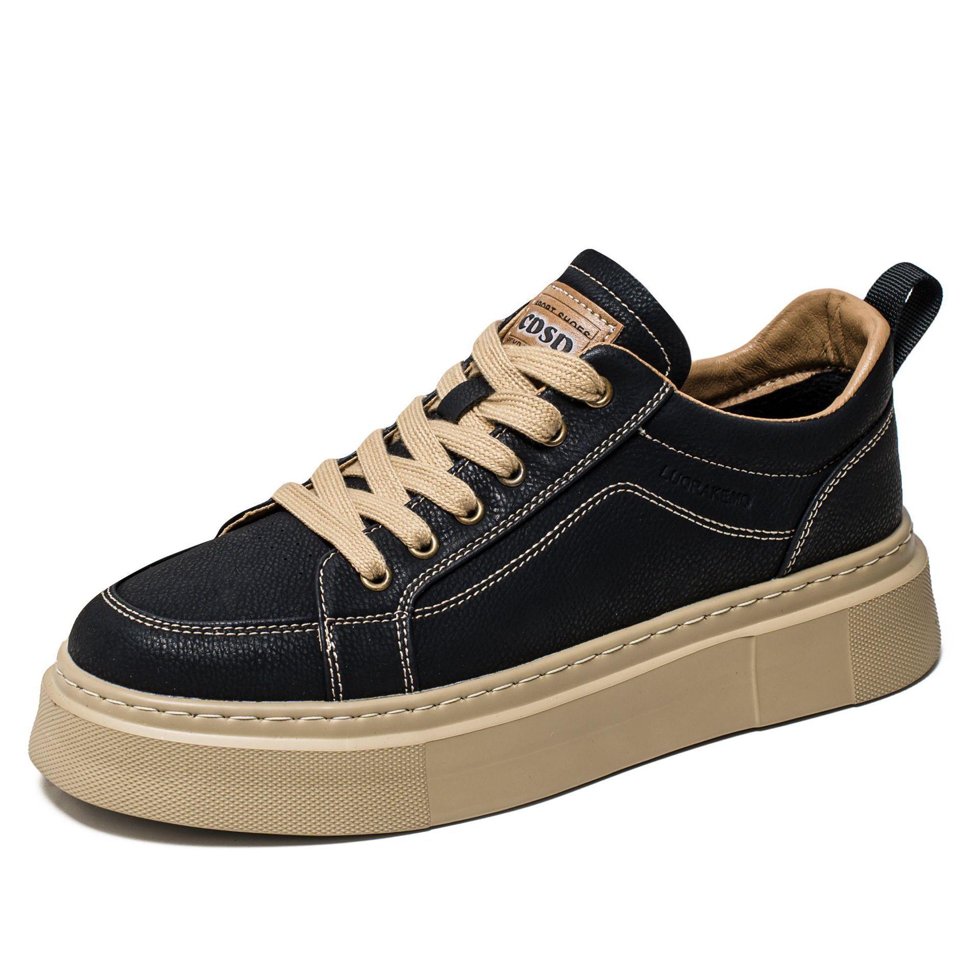 

2025 autumn and winter leather surface breathable tide with port style splicing Air Force No. 1 leisure outdoor sports trend board shoes men s shoes 39