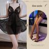 Sexy Night Lingerie Temptation Lace Transparent Plussize Open Crotch Sleepwear