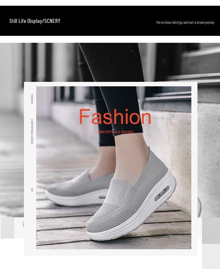 Women's Versatile Rocking Shoes - Fashionable Flat Bottom for Casual, Outdoor & Travel