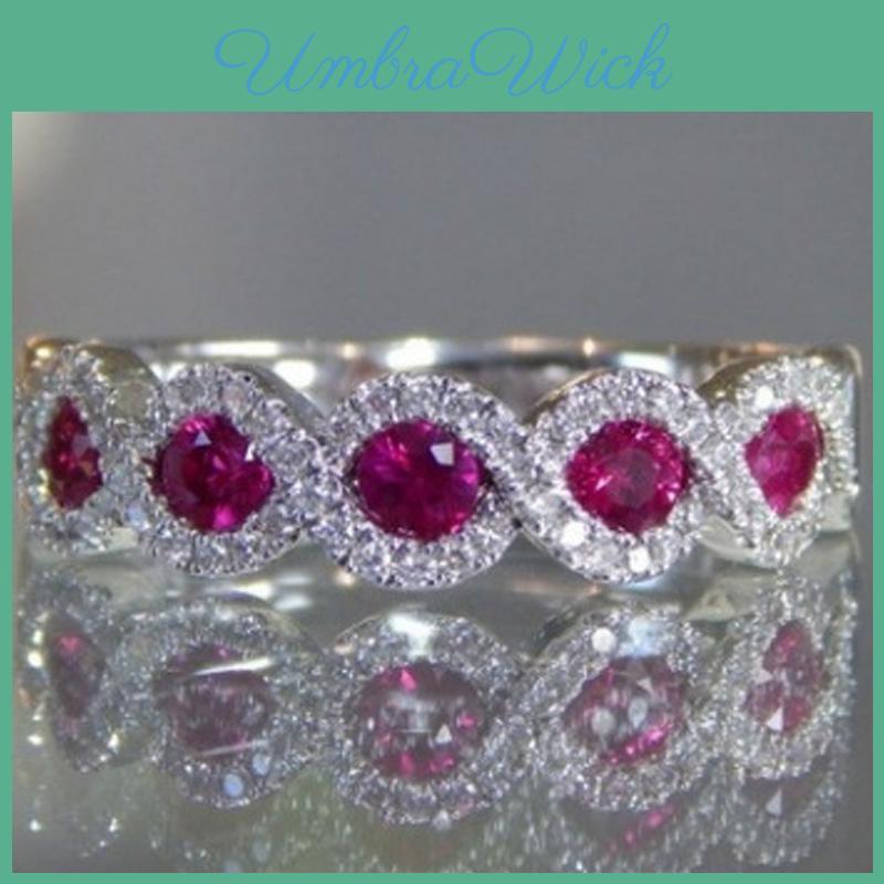 Magnificent Ruby Right Hand Ring Silver Eternal Bridal Jewelry For Memorable Moments