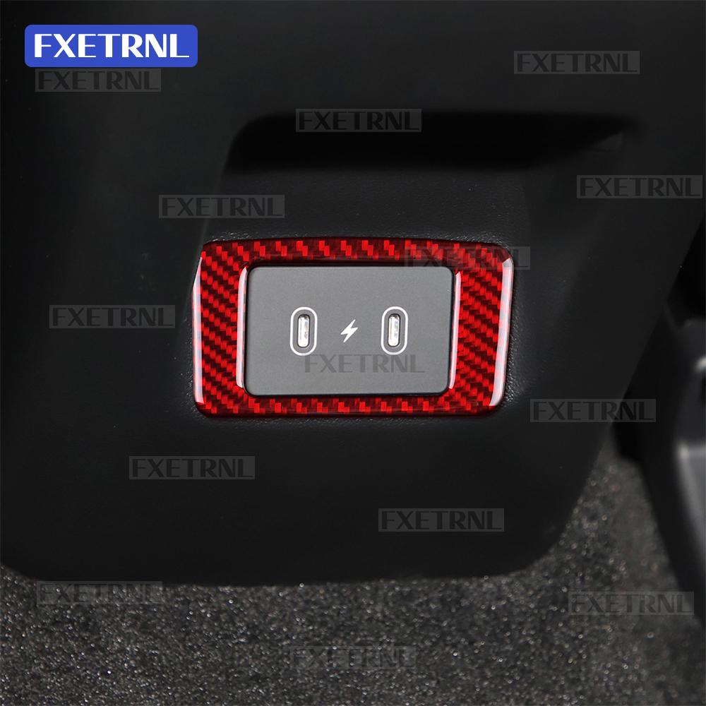 Carbon Fiber Interior Sticker for Hyundai Tucson NX4 2022-2025 LHD RHD USB Panel Trim