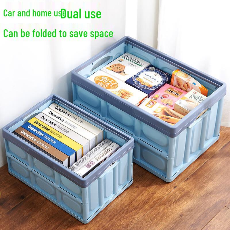 Car Trunk Storage Box with Wooden Lid