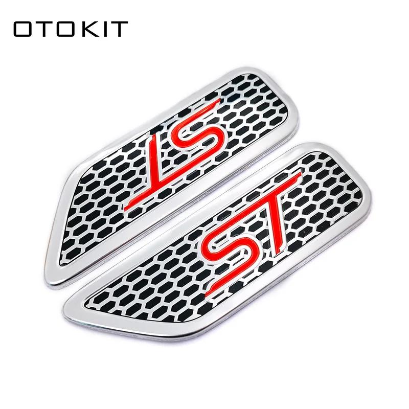 lczbn5 New 1pair 3D Aluminum Emblem ST Sport Fender Side Sticker Badge Accessories for Ford focus 2 fiesta ranger fusion mondeo mk2 mk4