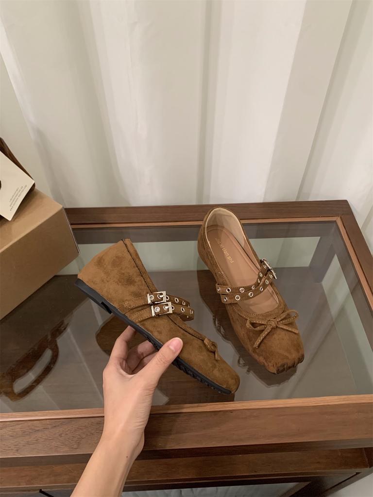 Inner height increase red Mary Jane single shoes women's shoes 2025 spring and autumn season with skirt ballet bow evening shoes