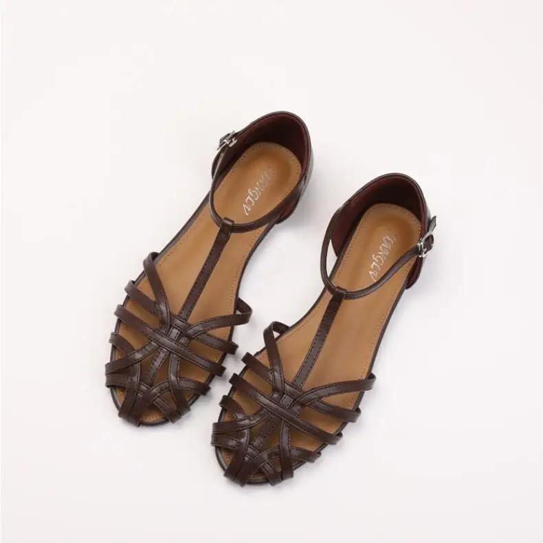 Baotou Sandals for Women Fashion Breathable Hollow Out Sandal Fashion Outdoor Casual Sandal Summer Holiday Roman Shoes for Women