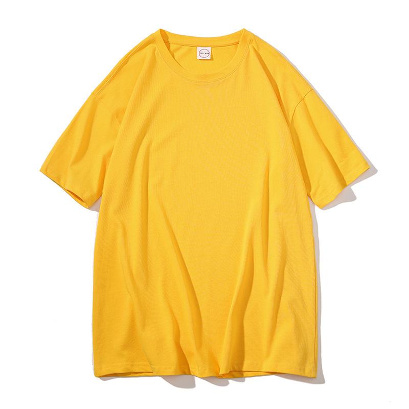 Summer Solid Pure Cotton T-shirts Women Harajuku Oversized Short Sleeve Y2k Tops Unisex Korean Streetwear Casual Basic T Shirt Female Good Quality