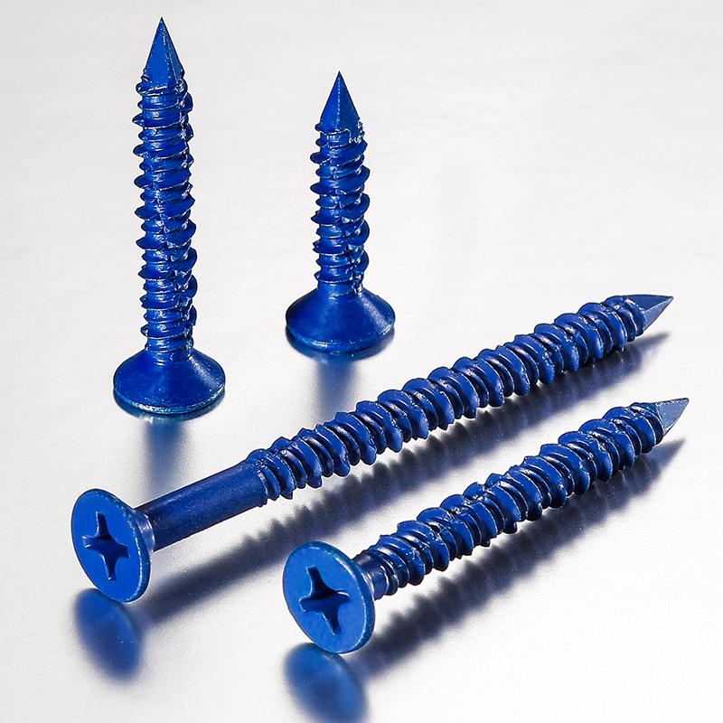 Blue Rust-Proof Countersunk Self-Tapping Cement Screws