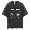 Hip Hop Nostálgico Deftones Hombres Mujeres Verano Oversize Camiseta Lavada Algodón Vintage Tendencia Camisetas Streetwear Tops Manga Corta