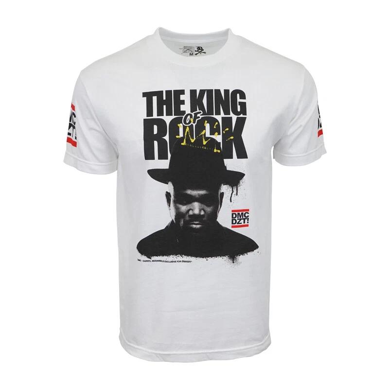 Dissizit Run Dmc King Of Rock Unisexs Ss T Shirt White M