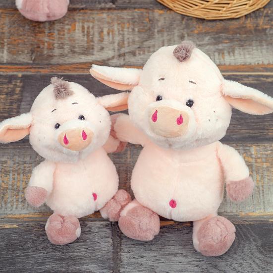 Cartoon Pig Plush Toy Stuffed Pink Pig Plushie Simulation Animal Doll Home Living Room Bedroom Decoration Boys Girls Birthday Gift