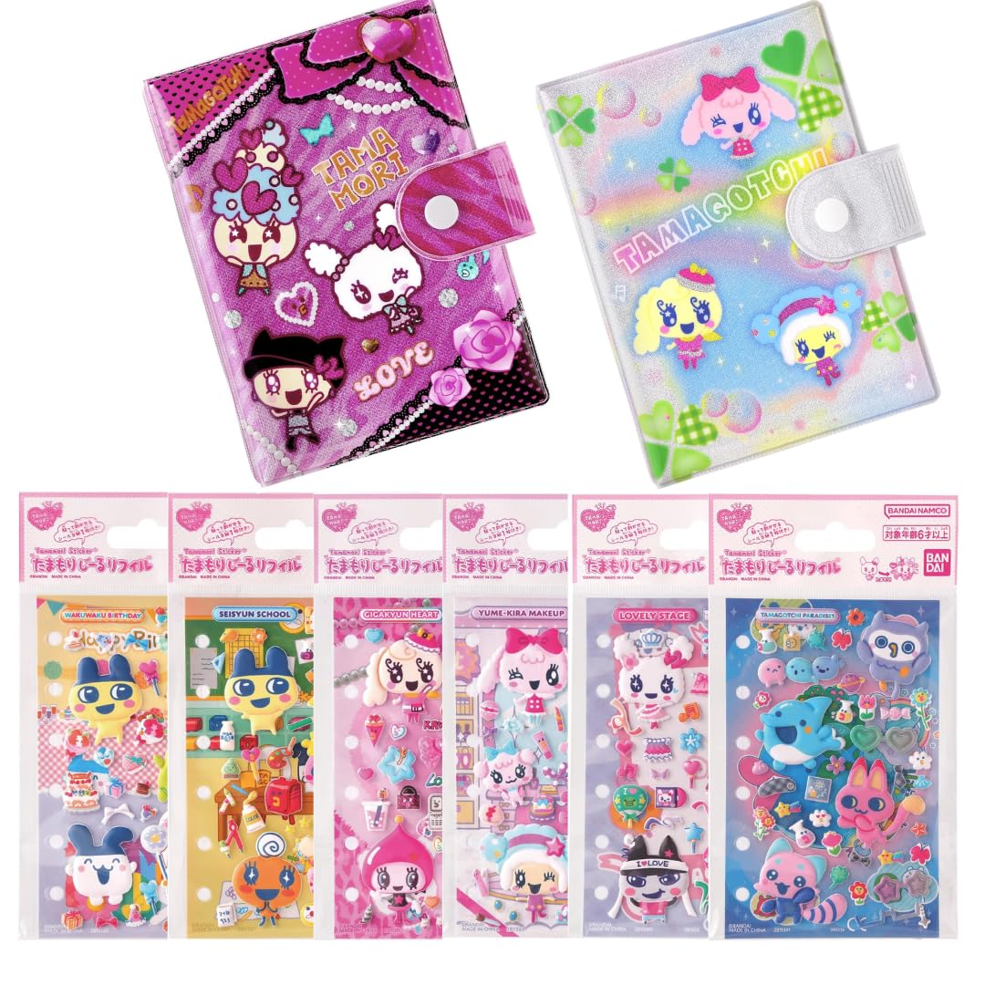 of Tamamori Sticker Book Set Pastel and Tamamori Sticker Refills [Set 8] (Vivid ver., ver.) (6 types)