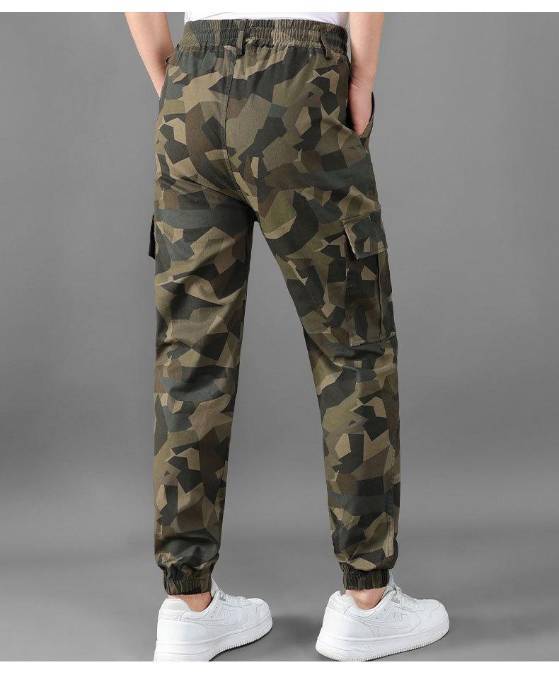Robuste Herren-Arbeitshose in Camouflage - Elastisch, Verstärkter Schritt, Ganzjahres-Outdoor-Arbeitsschutzbekleidung