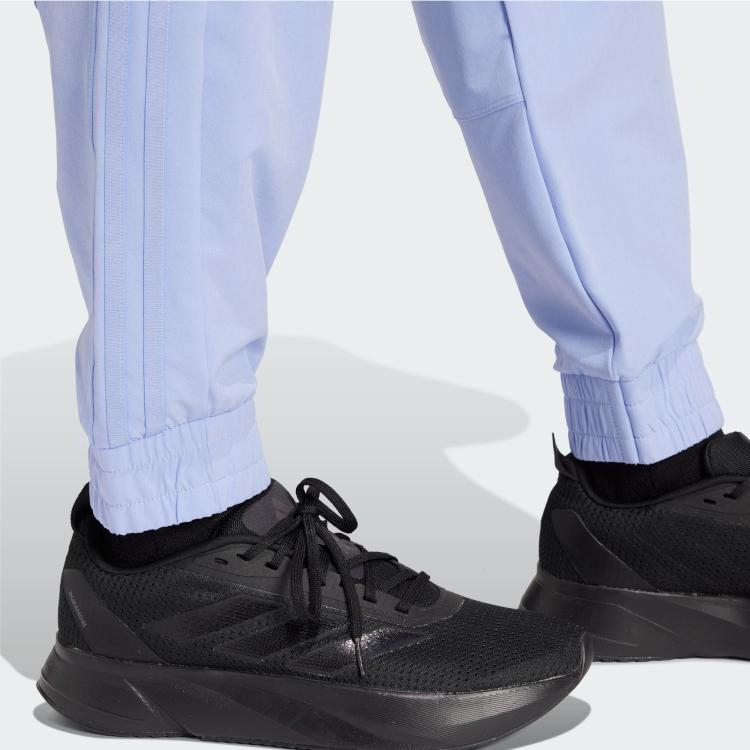 Adidas Gym FW24 Pacer All Mid-Rise Casual Fitness Knitted Pants Women Pants Blue IK5473