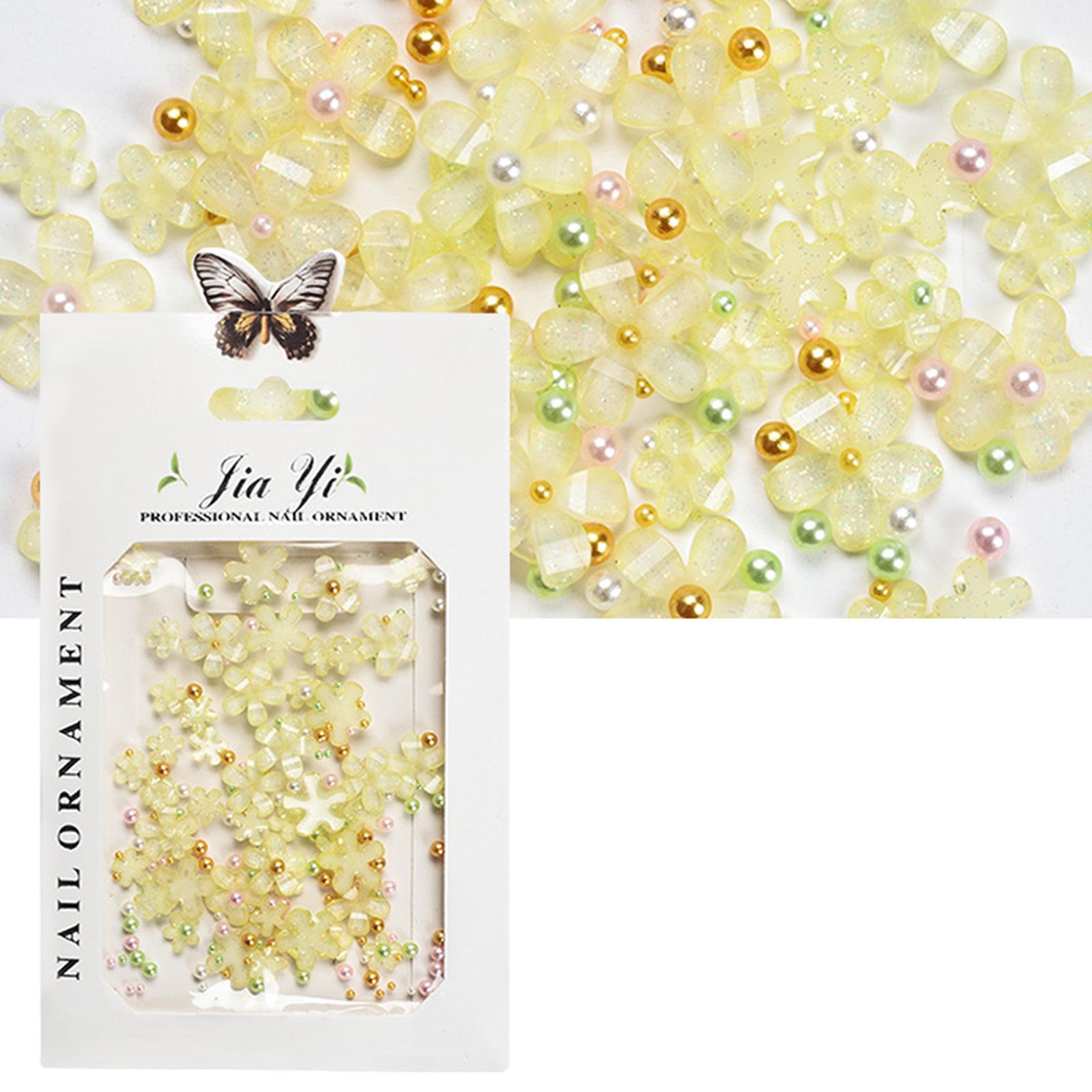 

3D Цветочные Подвески для ногтей Стразы для дизайна ногтей Смешанные весенние драгоценные камни с цветущей вишней Принадлежности для ногтей с бусинами Маникюр своими руками для ногтей