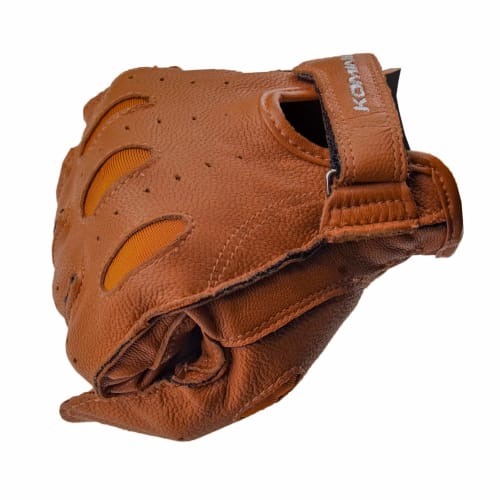 Komine Motorcycle Vintage Short Leather Gloves Brown XL GK-161 971 Genuine Leather for Spring, Summer, and Autumn