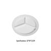 Commercial White Melamine 3-Compartment Dinner Plate