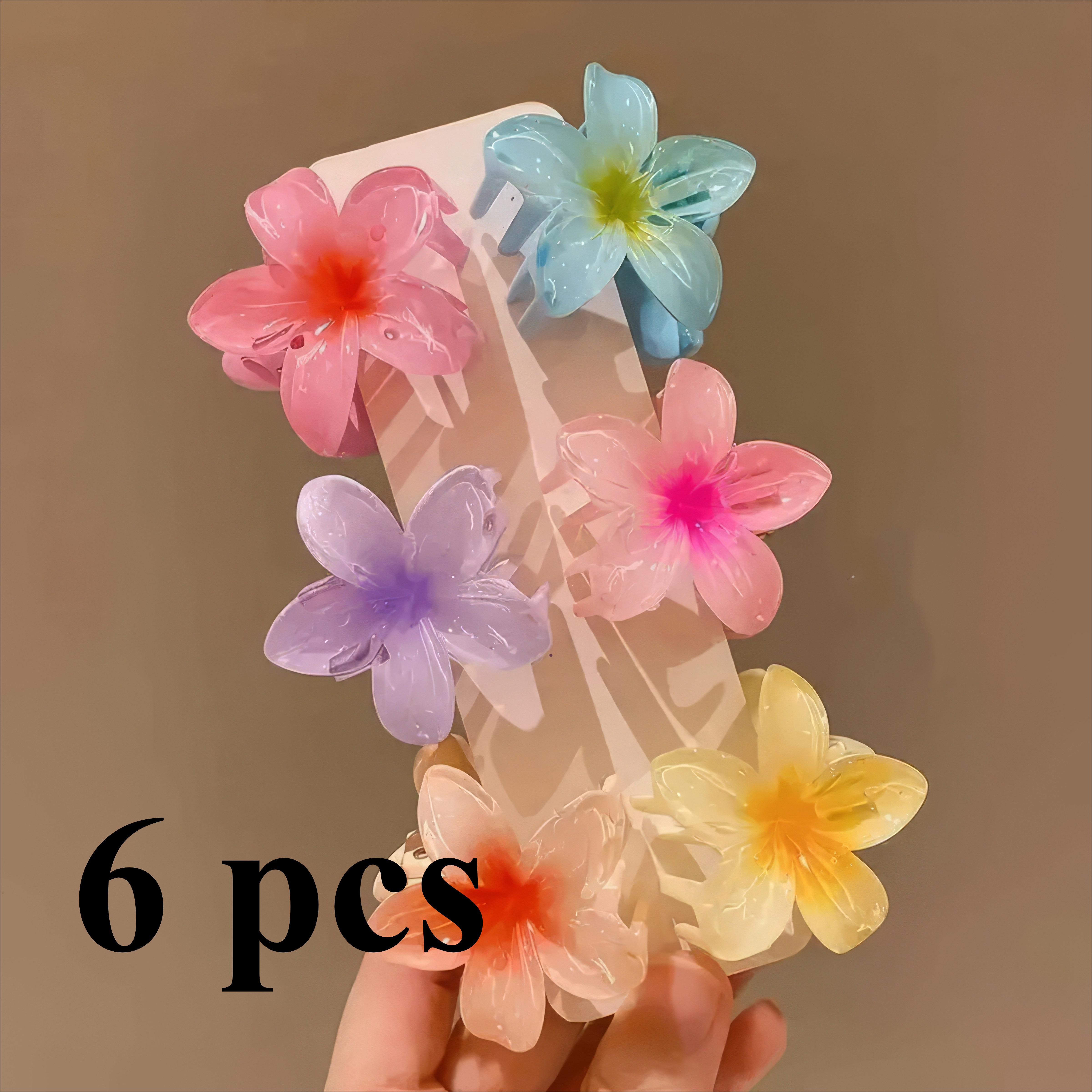 

6 Random Egg Flower Hair Clips, Non Slip and Firm, Exquisite and Beautiful, Hair Accessories, Suitable for Gift Giving
