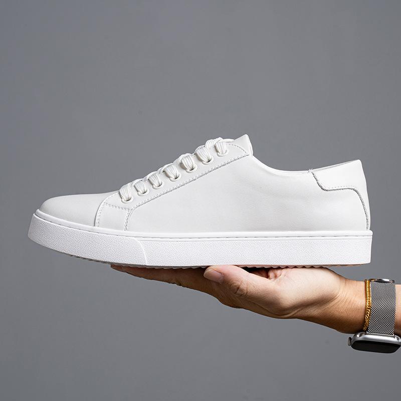 Extra large size men's shoes spring 2025 new trend board shoes British style color polishing casual shoes soft sole white shoes men