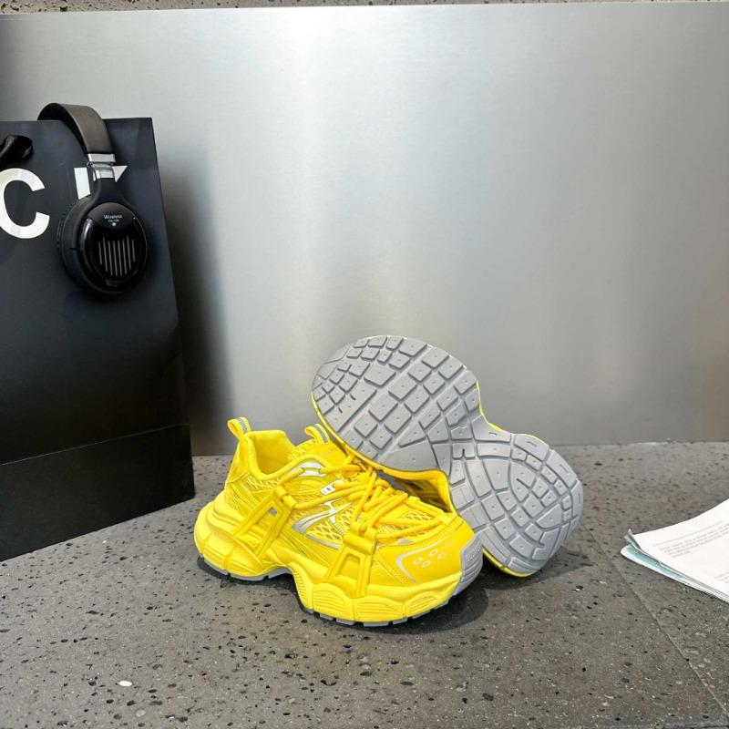 

Женские кроссовки на толстой подошве с ремешками, новые весенне-летние, жареные уличные, сетчатые, дышащие, спортивные и для отдыха, трендовые 35 жёлтый