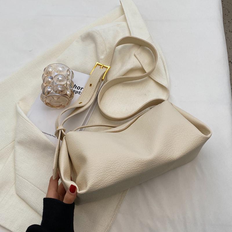 

Retro Women Bucket Shoulder Bag Trend Fashion Designer Leather Zippered Large Capacity Crossbody Bag Women s Handbag Wallet 30cmX14cmX14cm