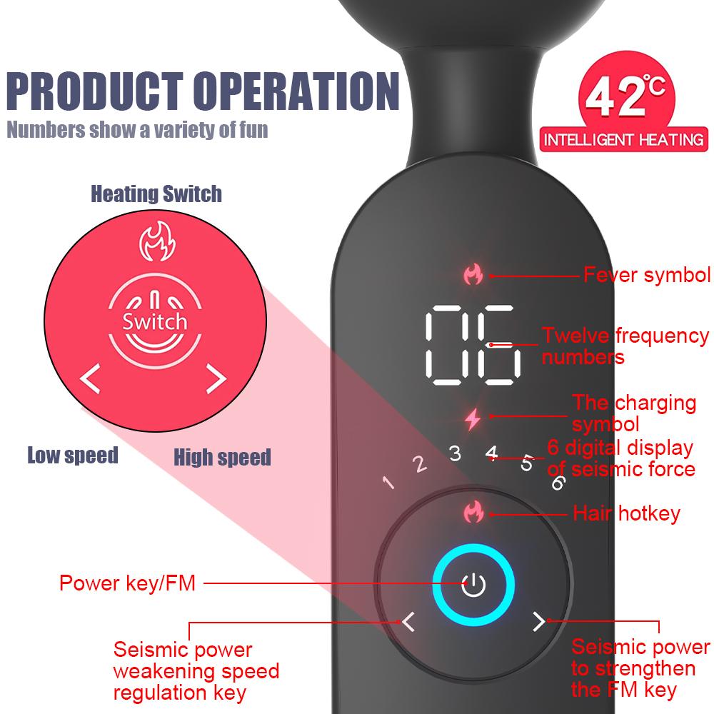 Wireless Dildo Av Vibrators Magic Wand For Women Clitoris Stimulator 72 Frequency Strong Motor Massager Goods Sex Toys For Adult