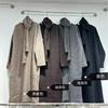 Simple and versatile knitted dress for women's autumn and winter new loose and lazy style with coat backing sweater long dress