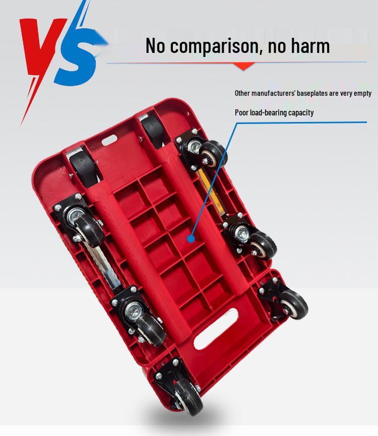 Portable Aluminum Folding Hand Cart with Universal Wheels for Shopping and Home Use