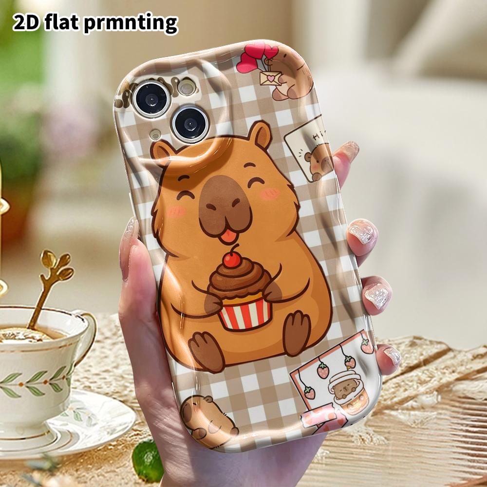 Phone Case: 2D Flat, Suitable for iPhone 18 17 16 15 14 13 12Pro Protective Case, Phone Decoration, Eating Cupcakes, Perfect Christmas and Halloween H