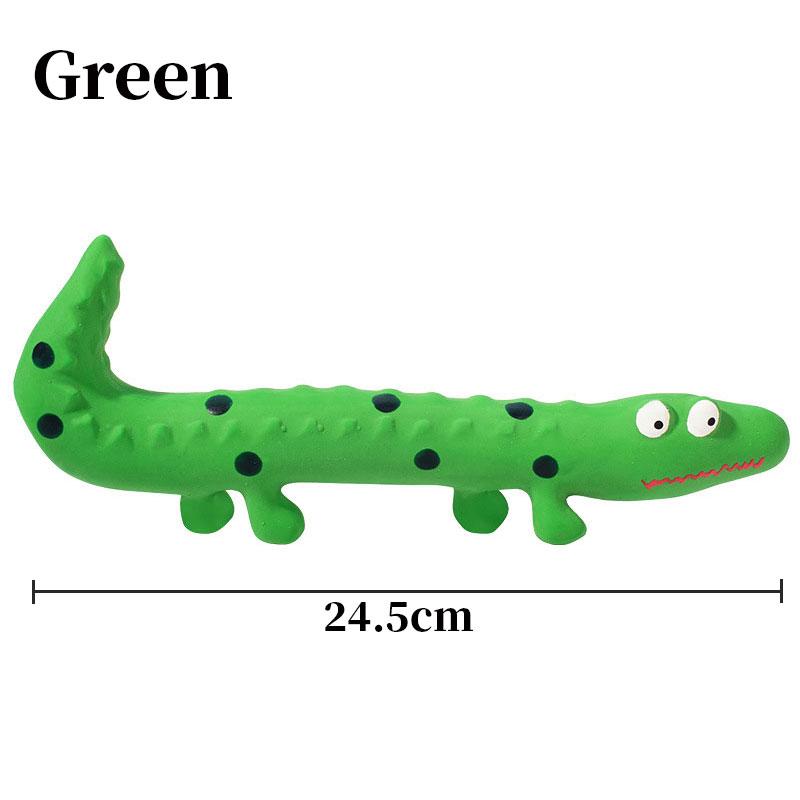 

1pc Dog Chew Toy Latex Lizard Squeaky Pet Toys For Small Medium Dogs Interactive Funny Dog Sounding Training Toy Pet Supplies 1pc зелёный