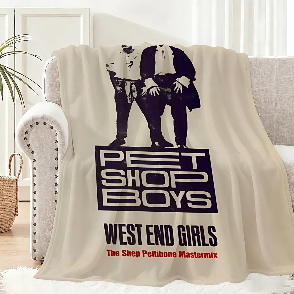 Band Pet Shop Boys Throw Lightweight 240g Flannel Blanket Soft Skin-friendly for Summer Cooling 75x90cm