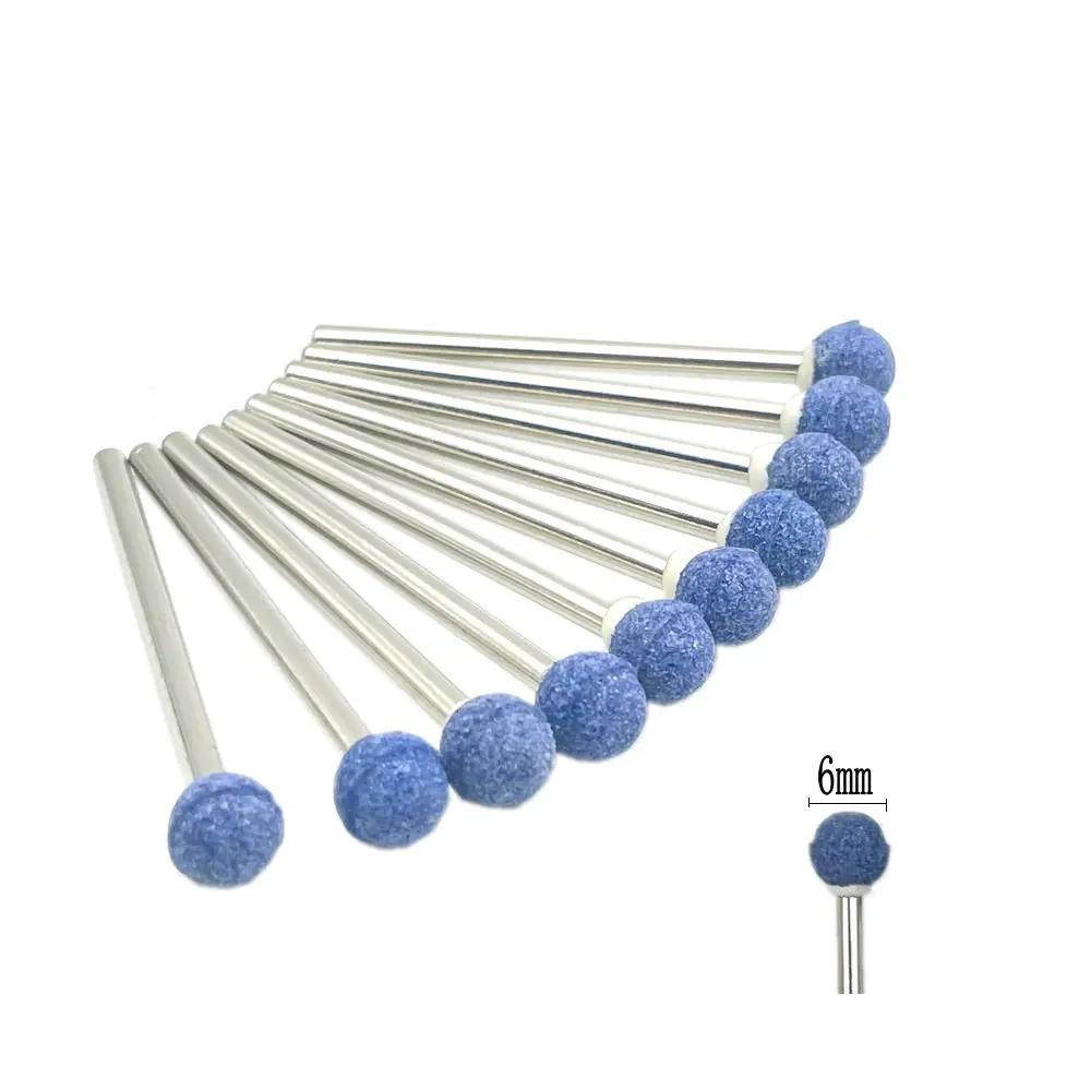 10pcs/set  Dental Stone Grinder Polisher Burs 2.35mm Shank For Contouring Shaping Porcelain Dental Rotary Stone Polisher