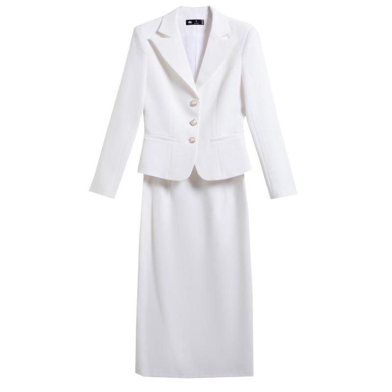 Busaron Women's Long-Sleeve Professional Suit Skirt for Interviews and Sales Work - Model 89158